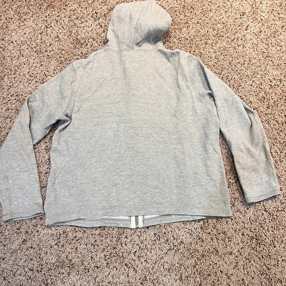 Ralph Lauren Women’s Hoodie Sweater Light Gray Full Zip Drawstring Zip Pockets - Picture 4 of 6